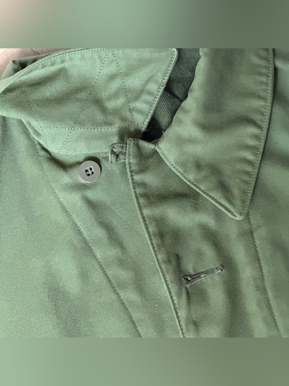 Vintage 1968 Swedish Army Military Green Jacket E 104 Chest 48” Chore Hunting - Picture 5 of 16